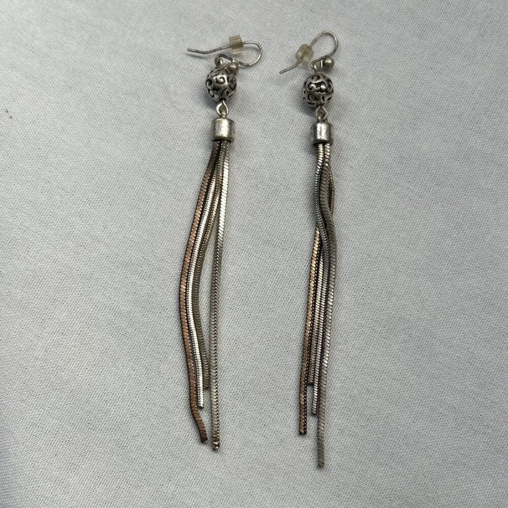 Costume Jewelry - dangle earrings, 4" long